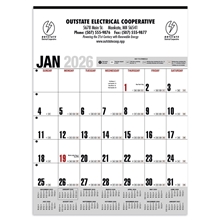Yearly Record(R) Gray with Red Calendar