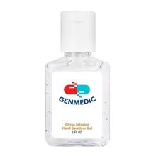 Hand Sanitizer Gel With Moisture Beads 1 oz Rectangle Bottle