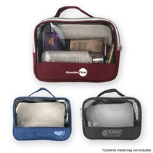Heathered Transparent Travel Pouch