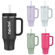 Takeya(R) 40 oz Straw Tumbler With Handle, Laser - Premium
