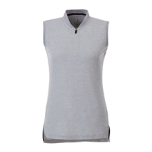 Womens KINPORT Sleeveless Zip Up Stand Collar Performance Polo