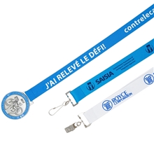Silkscreened Flat Polyester Lanyard 1 W x 36 L