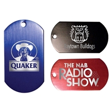 Dog Tag with 4 1/2 Ball Chain, Laser Engraved