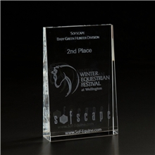 3D Crystal Wedge Small Award