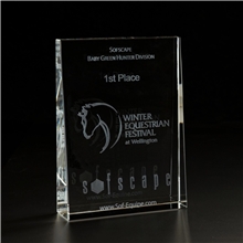 3D Crystal Wedge Large Award