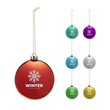 Chrome Round Disk Ornament
