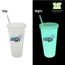 Nite Glow 26 oz Tumbler with Lid Straw, Full Color Digital