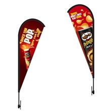 Tear Drop 17 ft. Height Carbon Fiber Kit (Pole Set, Metal Ground Stake and Carry Bag / Double Sided Print)