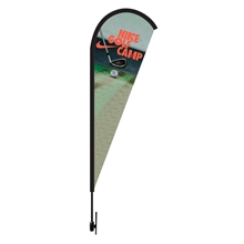 Tear Drop 17 ft. Height Carbon Fiber Kit (Pole Set, Metal Ground Stake and Carry Bag / Single Sided Print)