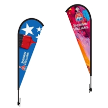 Tear Drop 8 ft. Height Carbon Fiber Kit (Pole Set, Metal Ground Stake and Carry Bag / Double Sided Print)