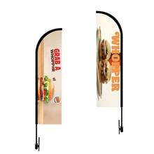 Bow Flag 15 ft. Height Carbon Fiber Kit (Pole Set, Metal Ground Stake and Carry Bag / Double Sided Print)