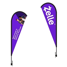Tear Drop 11 ft. Height Carbon Fiber Kit (Pole Set, Metal Ground Stake and Carry Bag / Double Sided Print)