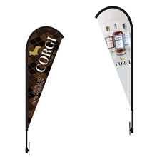 Tear Drop 14 ft. Height Carbon Fiber Kit (Pole Set, Metal Ground Stake and Carry Bag / Double Sided Print)