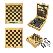 Chess Board Wine Set