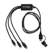Prime Line 3- in -1 Charging Cable with Dual Input