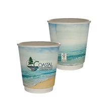 10 oz Full Color Seaside Insulated Paper Cup