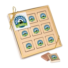 Nine Piece Chocolate Foiled Square Gift Box - Full Color