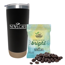 Double Wall Tumbler w / Compostable bag of Dark Choc Espresso Beans