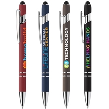 Ellipse Softy Recycled Aluminum Pen w / Stylus + Anti - Fraud Ink - ColorJet