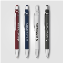 Orbit Spinner Chrome Metal Pen w / Stylus