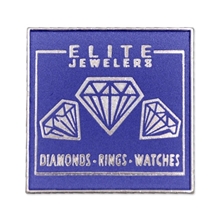 Ink Struck Lapel Pin - Nickel Barrel Plate - Full Color Imprint