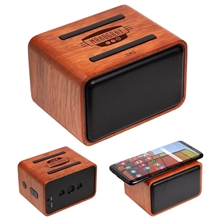FSC(R) Mahogany Wireless Speaker with Wireless Charger