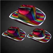 Rainbow Light Up Cowboy Hat