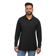 Mens PALO Long Sleeve 100 Cotton Pique Polo