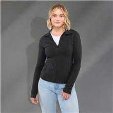 Womens LYON Eco Stretch Knit Full Zip Jacket with Thumb Holes