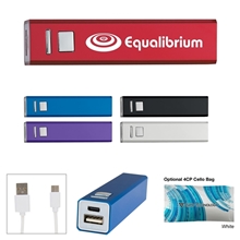 UL Listed 2200 mAh On - The - Go Power Bank 2.0