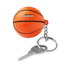 Basketball Shape Stress Ball Keychain