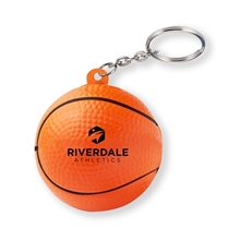 Basketball Shape Stress Ball Keychain