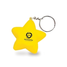 Star Shape Stress Ball Keychain
