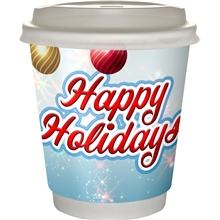 10 oz Full Color Holiday Insulated Paper Cup With Lid