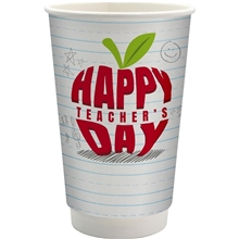 16 oz Teacher Full Color Paper Cup