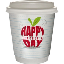 10 oz Full Color Teacher Insulated Paper Cup With Lid