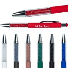 Recycled Glitter Grip Stylus Pen