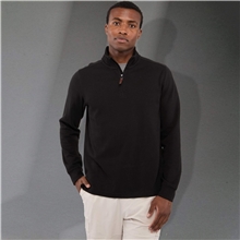 Mens HUDSON Eco Knit Quarter Zip Ribbed Sweater