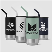 Atlantis - 16 oz Double Wall Tumbler - Stainless with Recycled RPP Inner