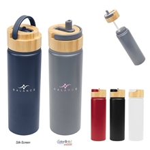 27 oz EllisRecycled Aluminum Bottle With Bamboo Lid