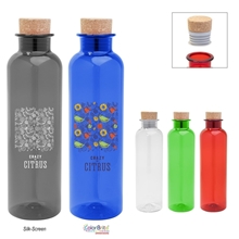 22 oz Maddie rPET Bottle With Cork Lid