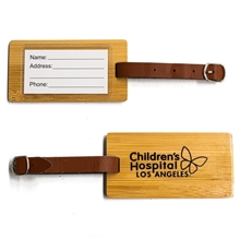 Rectangle Bamboo Luggage Tag