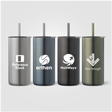 Borealis Recycled Stainless Steel Straw Tumbler - 16 oz