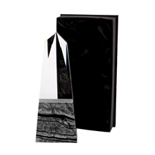 Deneb Crystal Obelisk With Marble Base