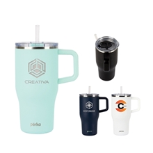 Perka(R) Myrton 20 oz Double Wall, Recycled Stainless Steel Travel Mug