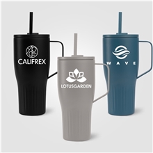 Majesty Recycled Stainless Steel Straw Tumbler - 30 oz