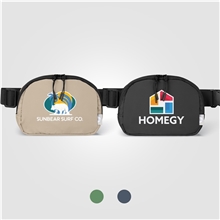 Taiga rPET Nylon Zippered Waist Bag - 40 oz - Heat Transfer