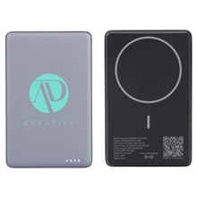 Royale Aluminum 5000mAh 20W Power Bank with 15W Magnetic Wireless Charger