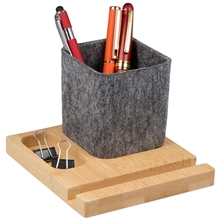 Recycled Felt Bamboo Pen Holder