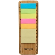 FSC(R) 100 Bamboo Ruler with Sticky Notes